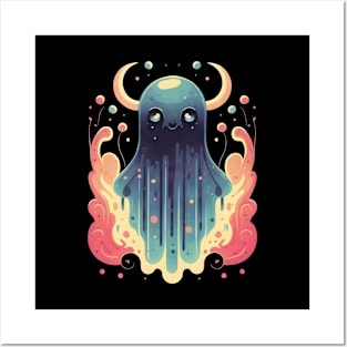 Cute Ghost illustration Posters and Art